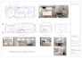 design kitchen interior in 2d measurement, 3d and render